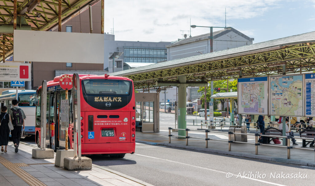 米子駅のバスターミナル。ここからバスに乗って大山寺へと向かいました。